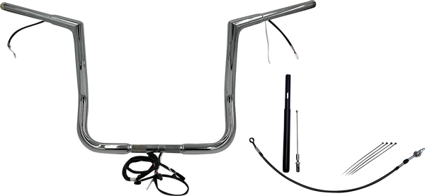 Plug & Play Ez Install 1-1/4(r) Flat Top Handlebar Kit Silver, 3, nordicamoto.ro