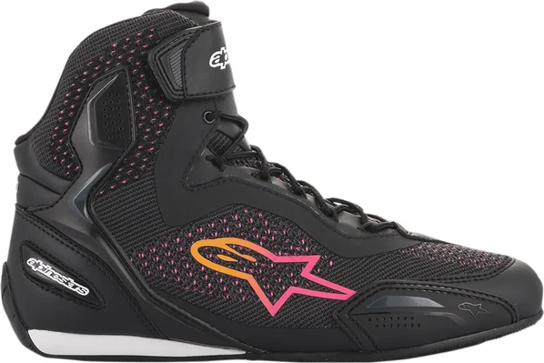 Alpinestars Stella Faster-3 Rideknit női porvédő, fekete/narancssárga/rózsaszín, 8-as méret, 3, nordicamoto.ro