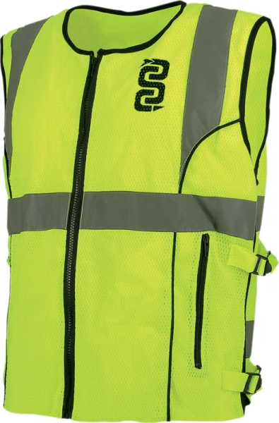 Net Flash Perforated High Visibility Vest Black XS/S, 1, nordicamoto.ro
