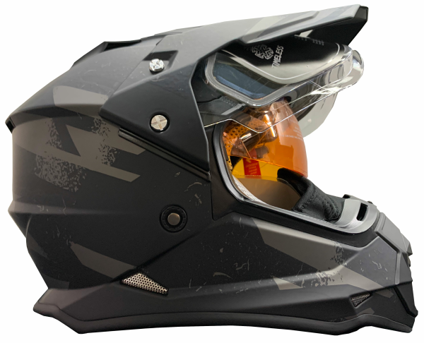 Timeless Snowtrail Chaos motoros sisak, Adventure matt fekete/szürke  S, 1, nordicamoto.ro