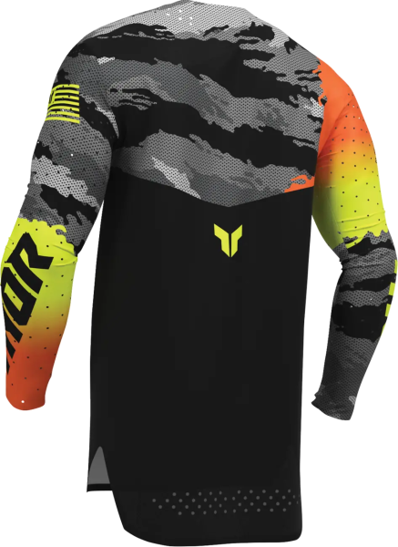 Thor Sportmode Recon LE póló, fekete/savanyú lime, L, 5, nordicamoto.ro
