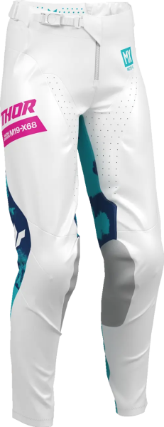 Pantaloni Dama Thor Launchmode Bleach Alb/Albastru 7/8, 1, nordicamoto.ro