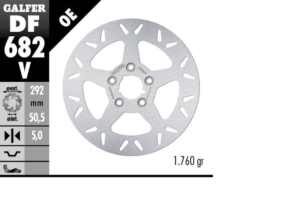 Brake Rotor Fixed Round Silver, 1, nordicamoto.ro