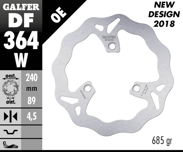 Wave® Brake Rotor Silver, 1, nordicamoto.ro