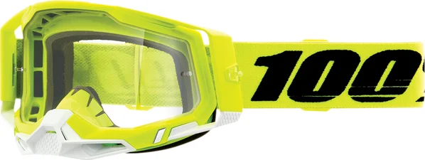 Ochelari 100% Racecraft 2 Yellow Clear Lens ONE SIZE, 1, nordicamoto.ro