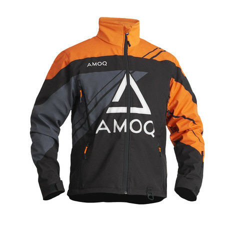 AMOQ motoros kabát, fekete/narancssárga, M-es méret, 1, nordicamoto.ro