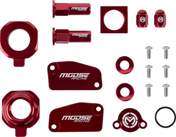 MOOSE RACING Bling Pack Kit Red, Anodized, 2, nordicamoto.ro