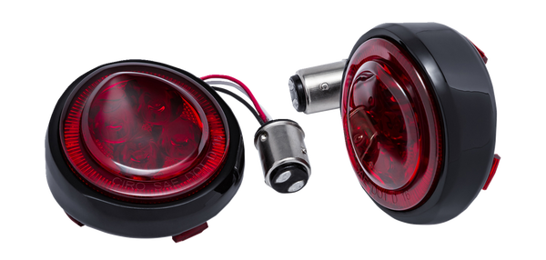 Led Lighted Fang® Rear Signal Light Inserts Black, 2, nordicamoto.ro