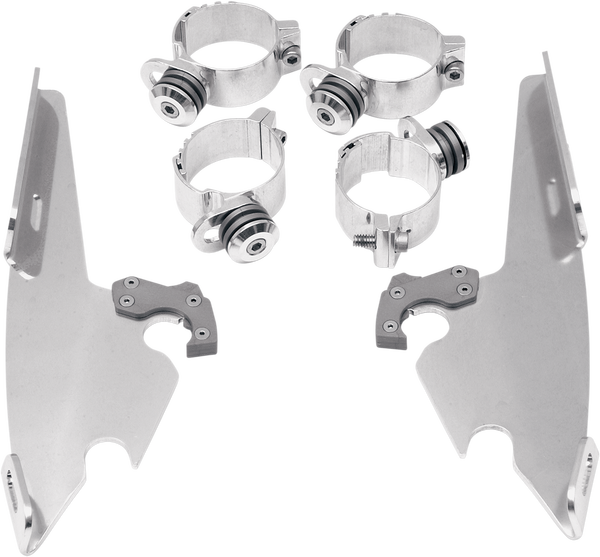 Fats/slim Windshield  Trigger-lock Complete Mount Kit Polished, 1, nordicamoto.ro