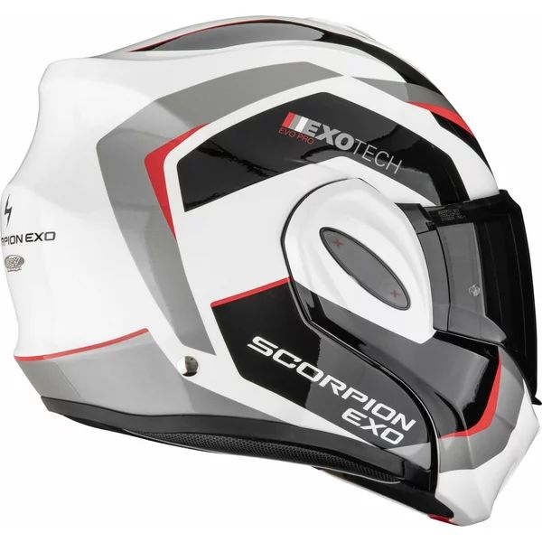 SCORPION EXO-TECH EVO PRO ACUTI M moduláris, hátrafelé nyitható sisak, fehér/kék/piros, 6, nordicamoto.ro