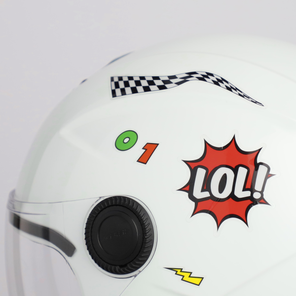 Acerbis Brezza White S/50 gyermek fúvóka sisak, 13, nordicamoto.ro