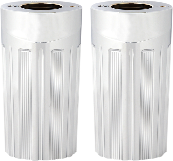 Aluminum Fork Boot Covers Chrome, 1, nordicamoto.ro
