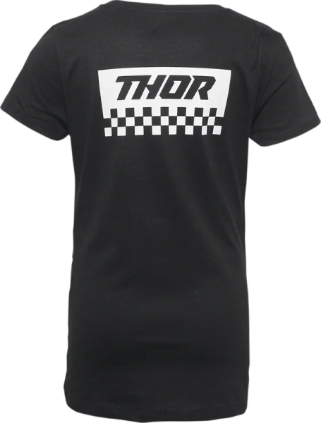 Girl's Checkers T-shirt Black XL, 2, nordicamoto.ro
