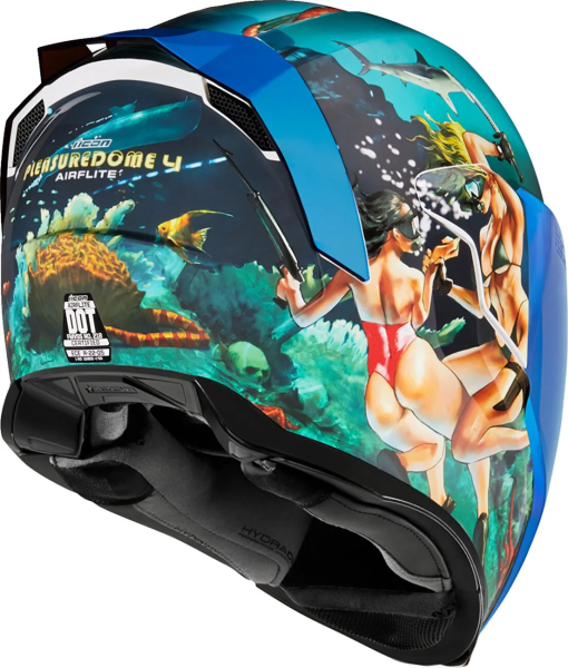 Casca Icon Airflite Pleasuredome4 sisak – kék, L-es méret, 12, nordicamoto.ro
