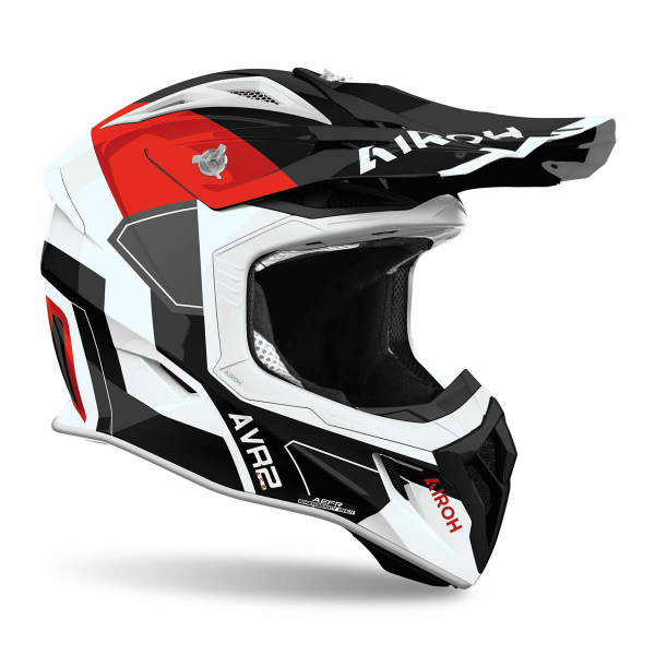 Airoh Aviator Ace 2 Shield Red Gloss motokrossz sisak, fekete/piros/fehér, M-es méret, 2, nordicamoto.ro