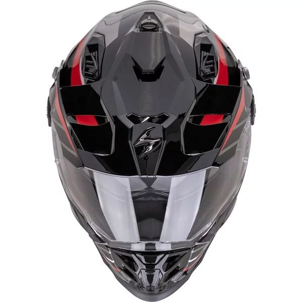 SCORPION ADF-9000 AIR FEAT M enduro/kalandmotoros sisak – fekete/ezüst/piros, 8, nordicamoto.ro