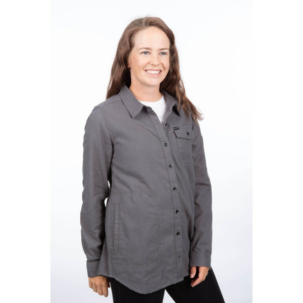 Cămașă flanel damă  Klim Kinsey Midweight Asphalt Heather (Non-Current), 13, nordicamoto.ro