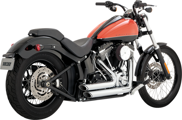 Shortshots Staggered Exhaust System Chrome, 2, nordicamoto.ro