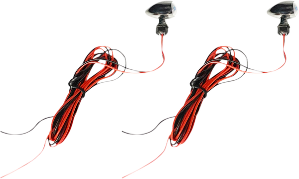 Micro Bullet Led Turn Signals Chrome, 2, nordicamoto.ro