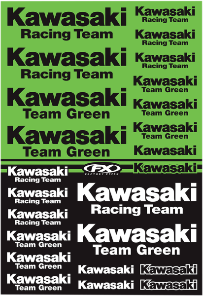 Sticker Sheet Black, Green, White, 1, nordicamoto.ro
