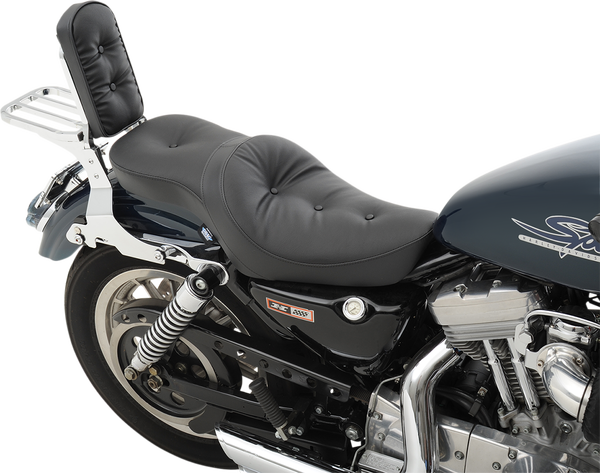 Low-profile Double Bucket  2-up Vinyl Seat Black, 1, nordicamoto.ro