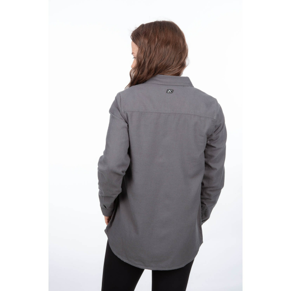 Cămașă flanel damă  Klim Kinsey Midweight Asphalt Heather (Non-Current), 12, nordicamoto.ro