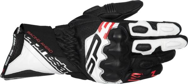 Alpinestars SP-3 Road motoros kesztyű, bőrből, fekete/fehér/fluo piros, L méret, 1, nordicamoto.ro