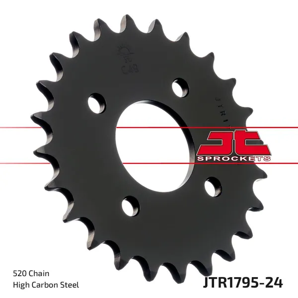JT SPROCKETS Fekete hátsó lánckerék, 1, nordicamoto.ro