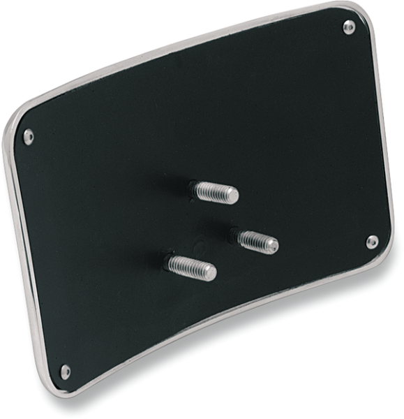 Small Radius Three-bolt Style License Plate Mount Assembly Chrome, 2, nordicamoto.ro
