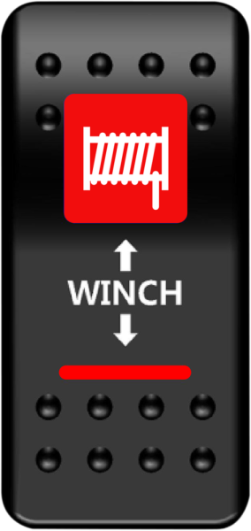 Rocker Switch Black, Red, White, 1, nordicamoto.ro