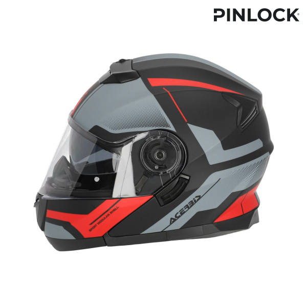 Acerbis Serel 22-06 felnyitható sisak, fekete/piros, S méret, 4, nordicamoto.ro