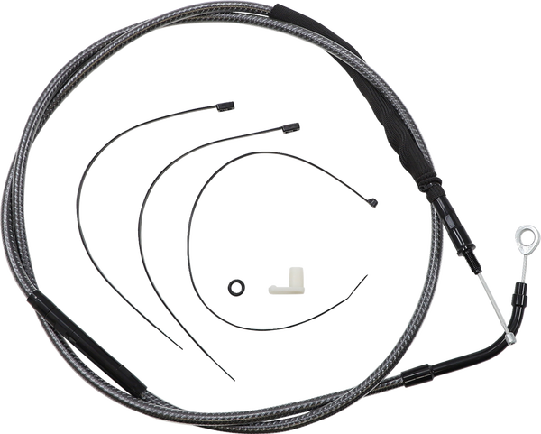 High-efficiency Polished Karbonfibr Clutch Cable Silver, 2, nordicamoto.ro