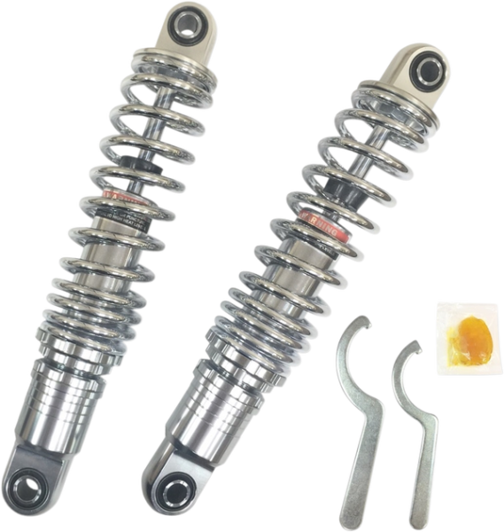 Premium Ride-height Adjustable Shocks Black, Chrome, 1, nordicamoto.ro