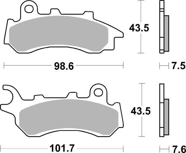 Ms Scooter Maxi Sintered Brake Pads, 2, nordicamoto.ro