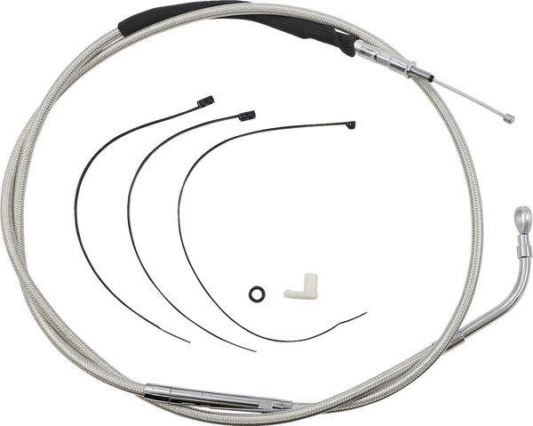 High-efficiency Polished Stainless Clutch Cable Silver, 2, nordicamoto.ro