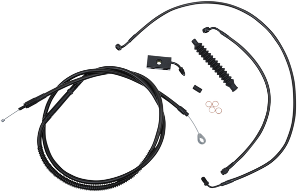 Standard Midnight Braided Handlebar Cable/brake Line Kit Black, 1, nordicamoto.ro