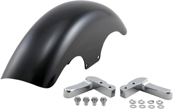Hugger Front Fender With Mounting Blocks For Softail/dyna Black, 1, nordicamoto.ro