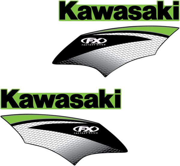 Replacement Oem Tank/shroud Graphics Black, Green, 2, nordicamoto.ro