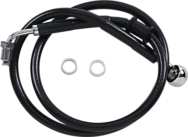 Extended Length Stainless Steel Brake Line Black, Vinyl Coated Oversize [+254 mm (10'')], 1, nordicamoto.ro