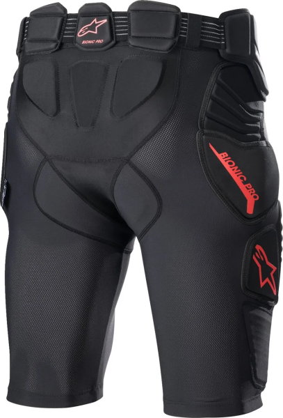 Alpinestars Bionic Pro védőrövidnadrág, fekete/piros, XL, 3, nordicamoto.ro