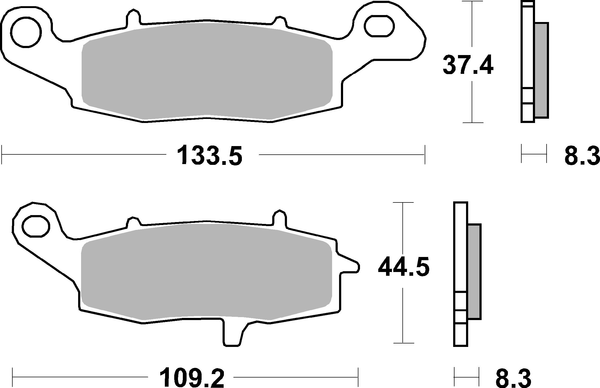 Hf Street Ceramic Organic Brake Pads, 2, nordicamoto.ro