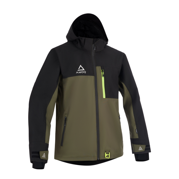 AMOQ Dynamic Jacket hőszigetelt kabát, fekete/katonai zöld/Hivis, S, 1, nordicamoto.ro