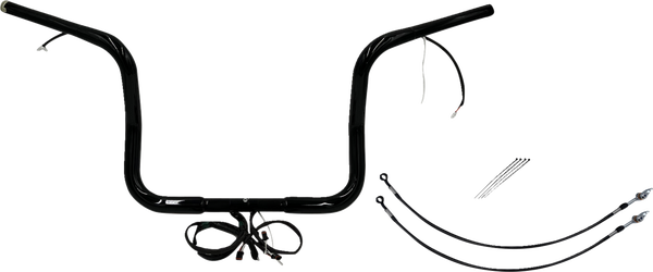 Plug & Play Ez Install 1-1/4(r) Round Top Handlebar Kit Black, 1, nordicamoto.ro