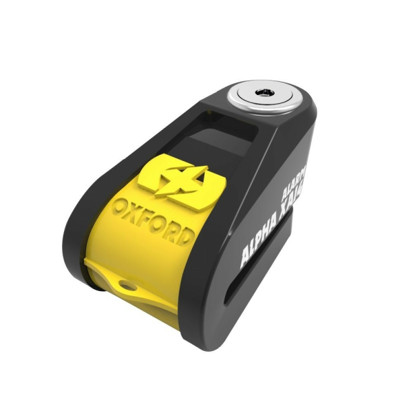 Alpha Oxford Xa14 Alarm Stainless Disk Lock (14mm Pin) Black& Yellow Cover, 1, nordicamoto.ro