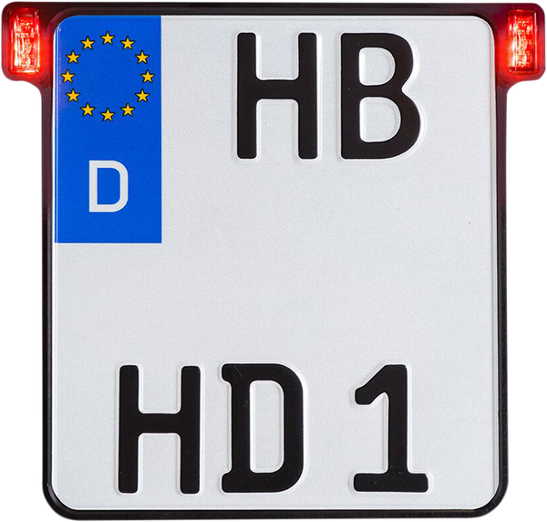 All-in-one 2.0 License Plate Holder W/ Led Plate Lights, Brake And Rear Lights Anodized Black, 2, nordicamoto.ro