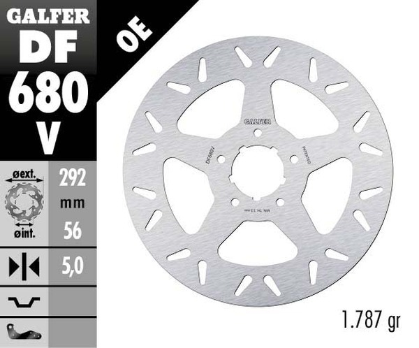 Brake Rotor Fixed Round Silver, 1, nordicamoto.ro