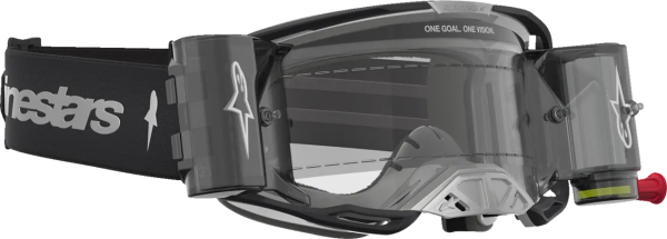 Alpinestars Vision 8 Amber Roll-Off védőszemüveg – ezüst/fekete/átlátszó lencse, 3, nordicamoto.ro