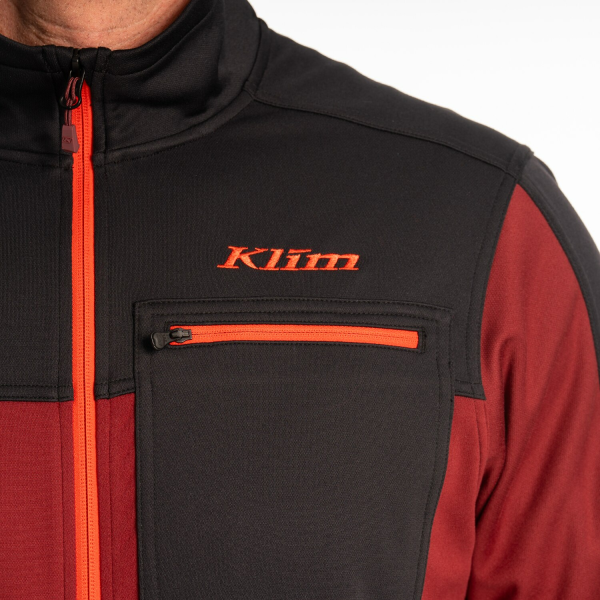 Geaca Snowmobil Klim Glacier Mid Layer Cabernet - Black, 33, nordicamoto.ro