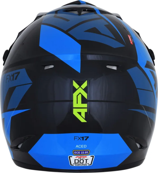 Casca AFX FX-17 Aced Black/Blue/Fluorescent Green M, 5, nordicamoto.ro