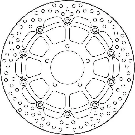 Halo sorozatú úszó rotor, fekete, rozsdamentes acél, 1, nordicamoto.ro